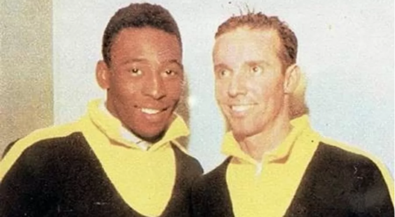 Zagallo ao lado de Pel&eacute;