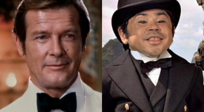 Roger Moore e Herv&eacute; Villechaize