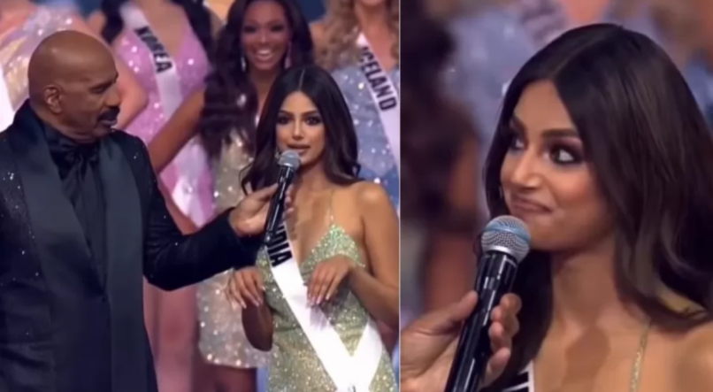 Ganhadora do Miss Universo 2021 imita gato durante apresenta&ccedil;&atilde;o