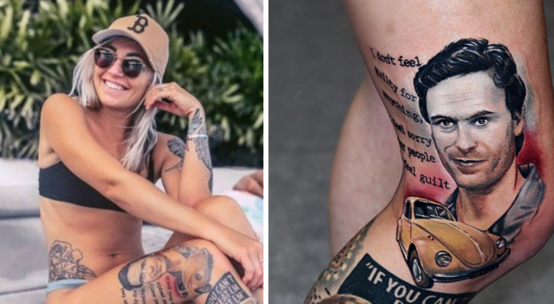 Mulher faz tatuagens de serial killer 