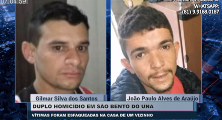 O duplo homicídio foi na cidade de São Bento do Una, região Agreste de Pernambuco