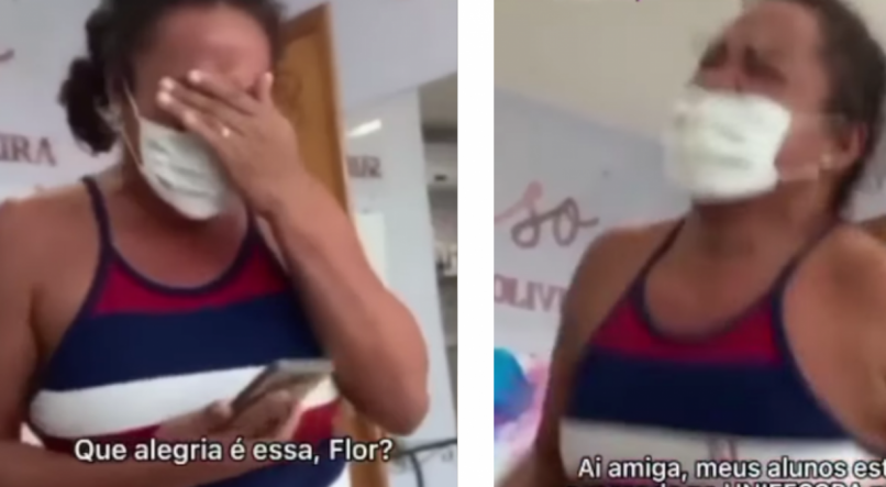 A docente ficou alegre ao descobrir resultado do vestibular dos alunos para a Unifesspa
