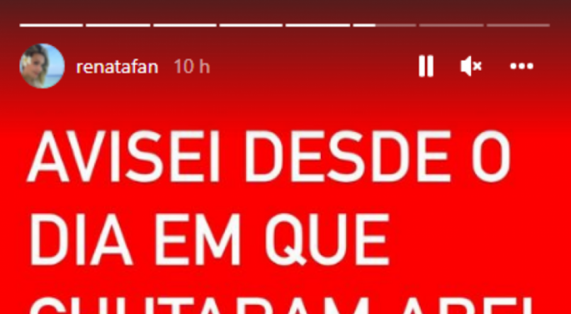 Renata Fan desabafa sobre eliminação do Internacional na Copa do Brasil