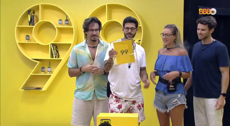 Eliezer, Rodrigo, Barbara e Lucas em prova patrocinada pela 99.