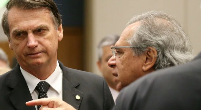 Bolsonaro e o ministro da Economia, Paulo Guedes