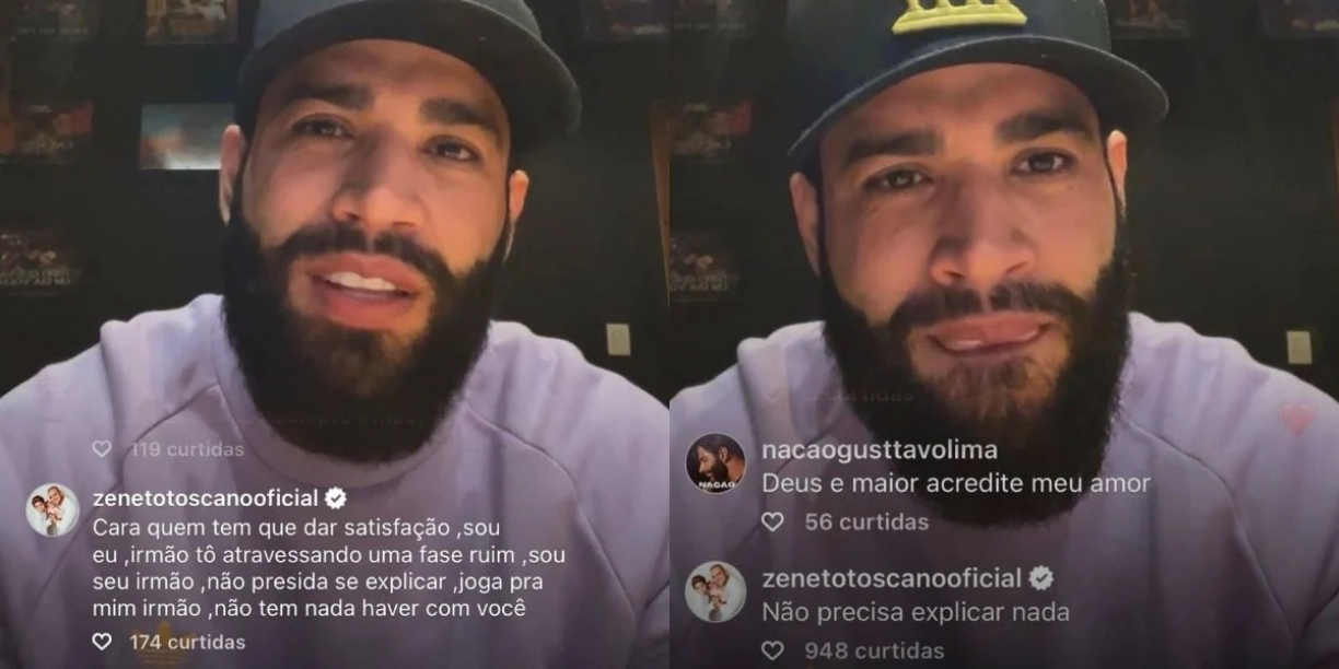 Zé Neto 'invade' live de Gusttavo Lima e diz: 'Quem tem que dar