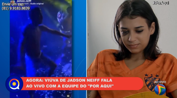 Em entrevista ao programa Por Aqui da TV Jornal, visivelmente abalada, Rosália Dayane Araújo da Silva, falou como era viver ao lado do marido e pai da sua filha de apenas seis meses.