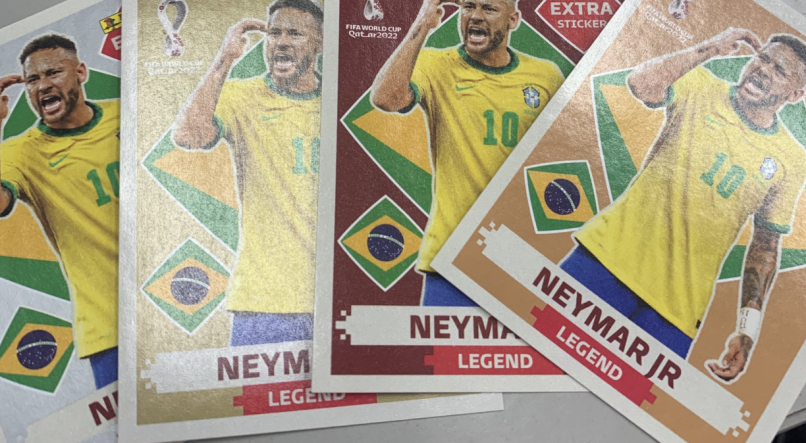 Figurinha Extra Sticker Gold Ouro Mbappe Copa Do Mundo 2022