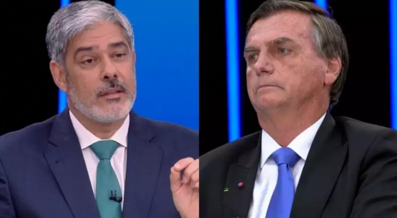 Jair Bolsonaro (PL) e William Bonner