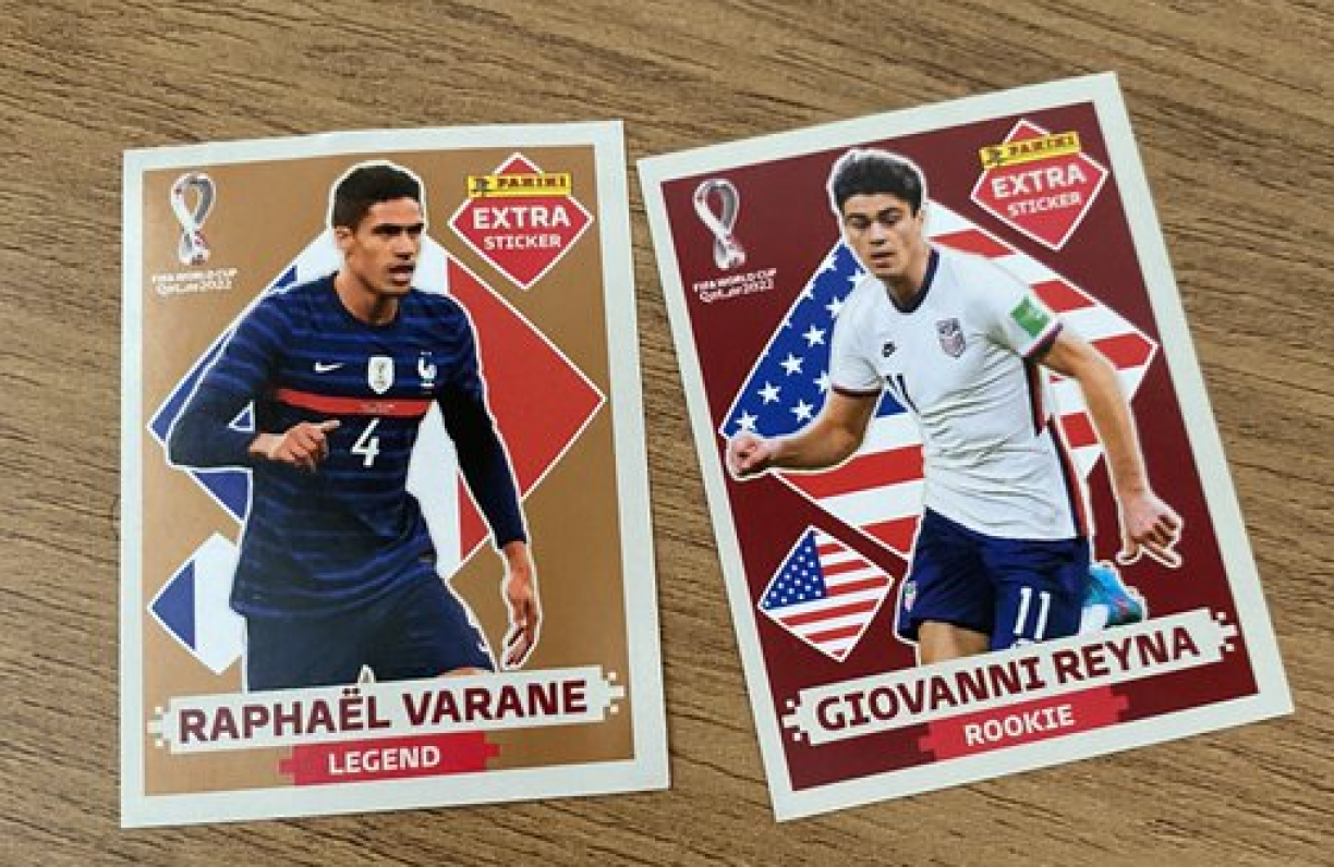 Comprei 2 Figurinhas Legends MBAPPÉ GOLD OURO e VARANE BASE BORDÔ 