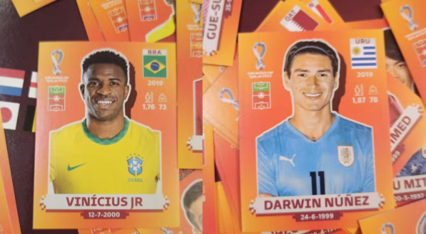 Figurinhas laranja do Álbum da Copa