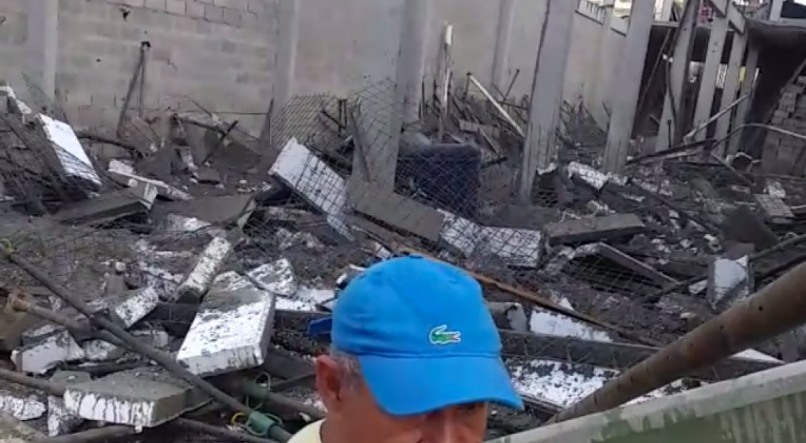 ACIDENTE Laje de loja em construção assustou moradores de Nazaré da Mata