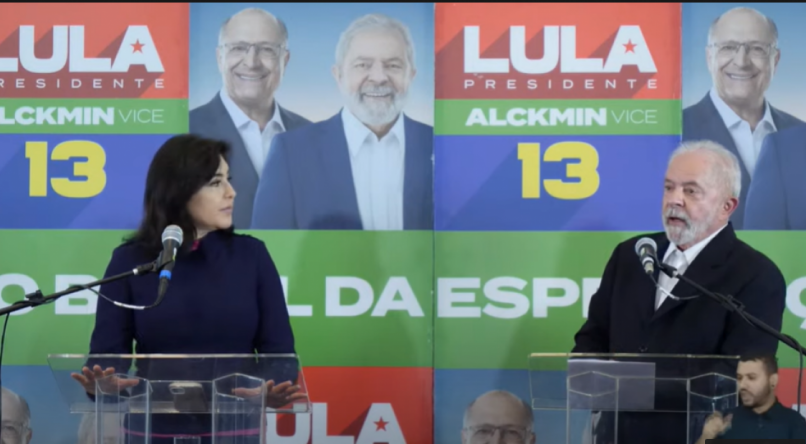 Simone Tebet (MDB) e Luiz In&aacute;cio Lula da Silva (PT) 