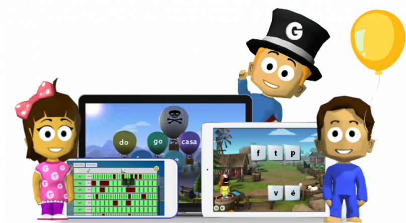 O GraphoGame é um jogo para celular que relaciona letras aos seus sons