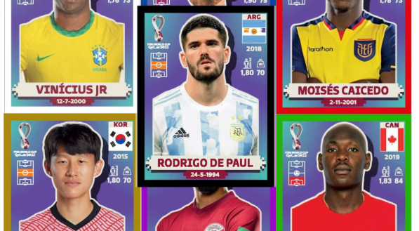 A Panini lan&ccedil;ou figurinhas extras para o &Aacute;lbum da Copa de 2022 com jogadores que se destacam no futebol
