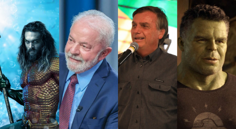 HERÓIS Jason Momoa, o Aquaman, e Mark Ruffalo, o Hulk, se posicionaram na disputa de Lula e Bolsonaro em 2022