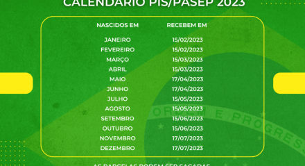 Calendário oficial do PIS/Pasep 2023