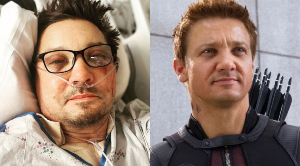 JEREMY RENNER ACIDENTE Jeremy Renner foi atropelado por um trator de 7 toneladas enquanto ajudava familiar a tirar carro preso da neve