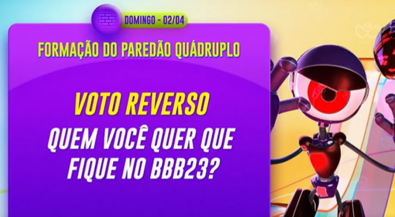 BBB 23 vai ter voto reverso no próximo Paredão