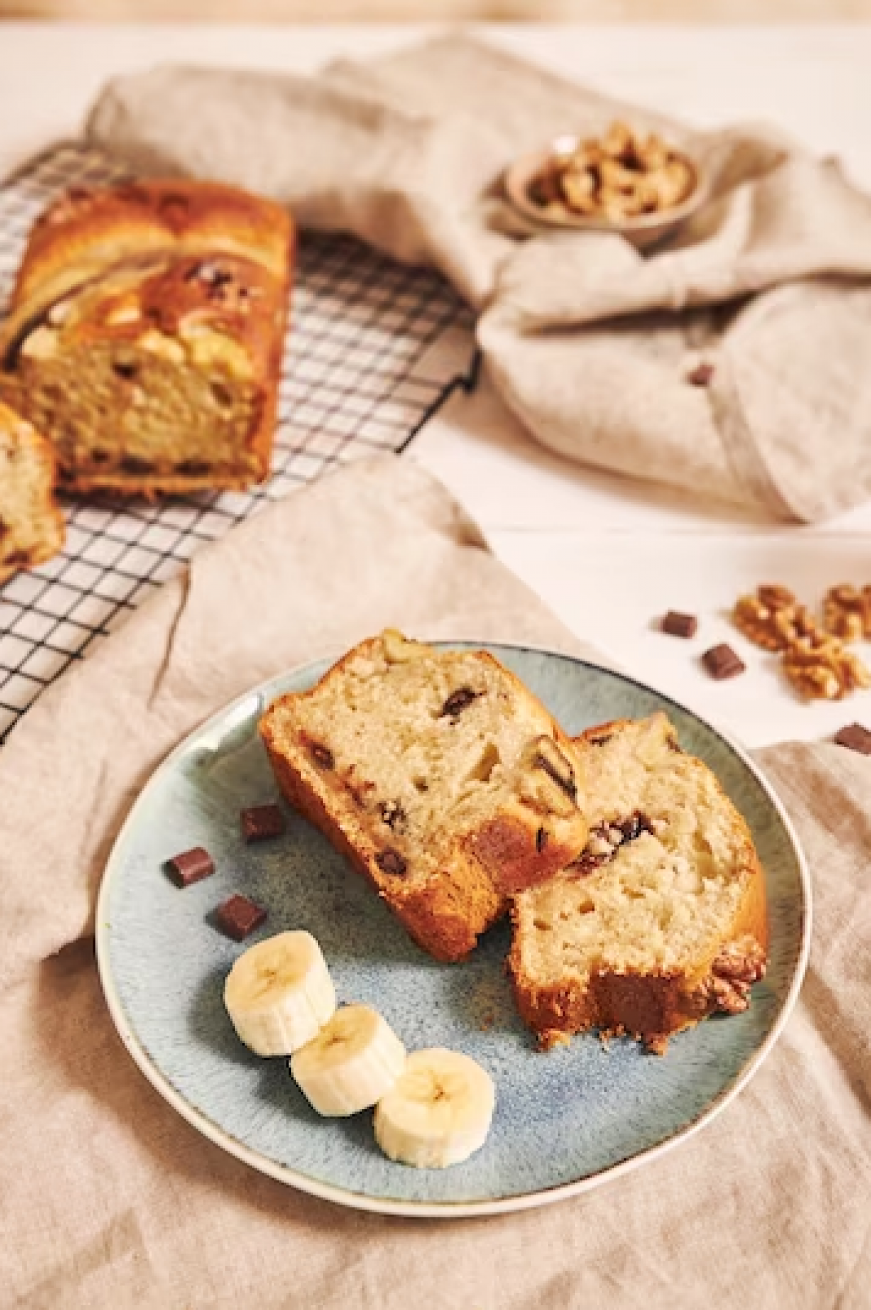 Tenha um café da manhã delicioso com este bolo de banana com aveia