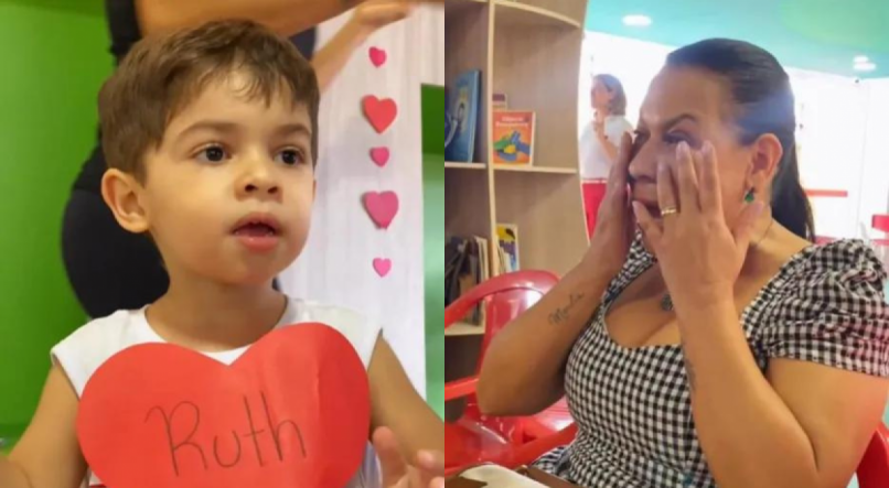 VÍDEO Léo, filho de Marília Mendonça, emocionou a avó Dona Ruth