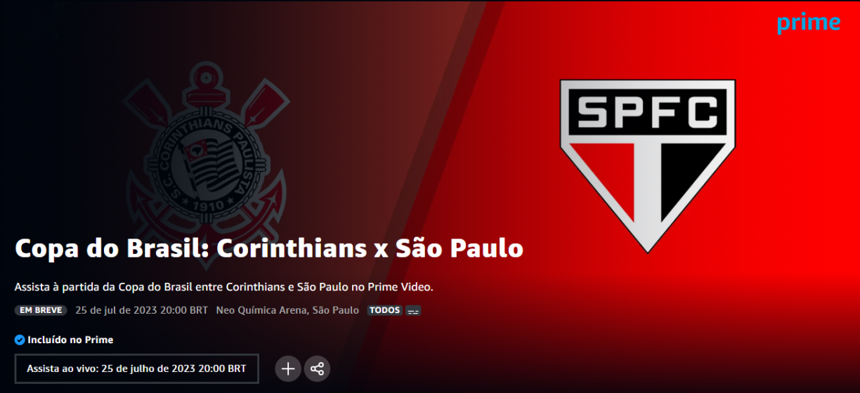 Onde assistir Corinthians x São Paulo AO VIVO pela Copa do Brasil