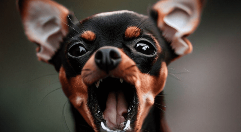 Cachorro da ra&ccedil;a pinscher