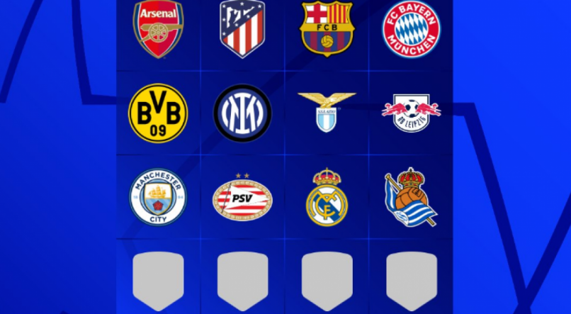 Programação dos jogos de ida das oitavas de final da UEFA Champions League