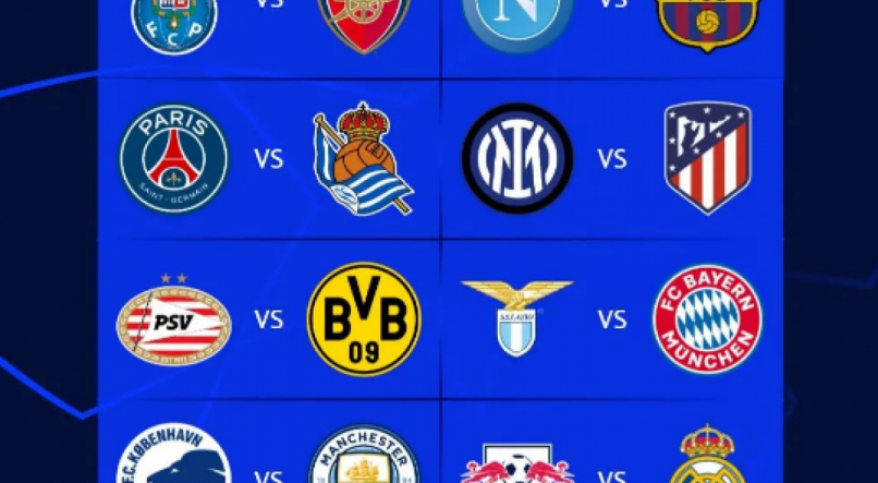 Programação dos jogos de volta das oitavas de final da UEFA Champions  League