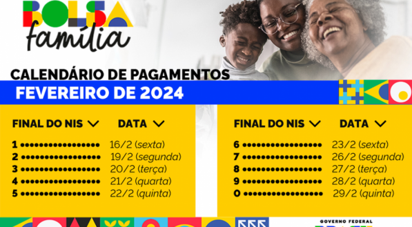 Calendário do Bolsa Família fevereiro 2024