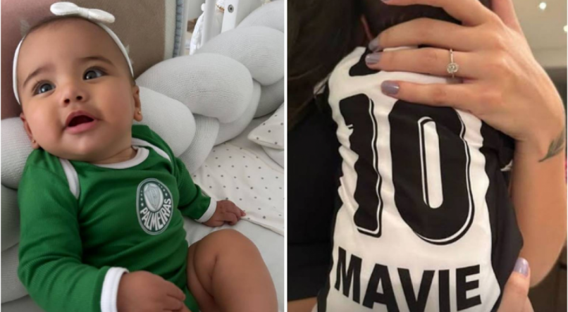 Filha de Neymar causa repercussão após aparecer com roupa do Palmeiras