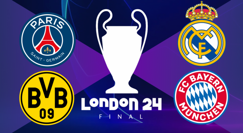 PSG x Borussia Dortmund e Real Madrid x Bayern de Munique farão as semifinais da Champions League 2023/24