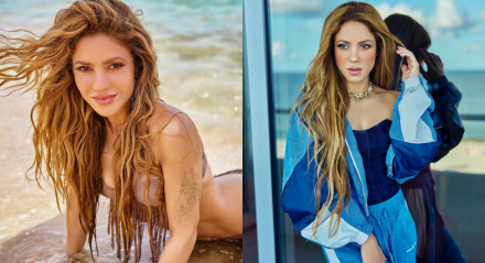 Shakira usa mechas balayage caramelo nos cabelos