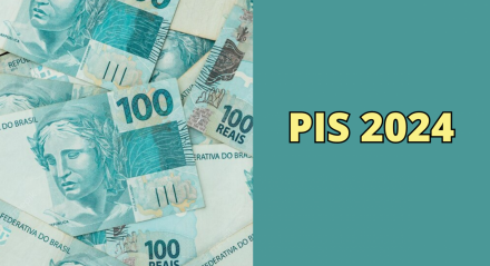 imagem ilustra notas de dinheiro junto ao nome do PIS 2024