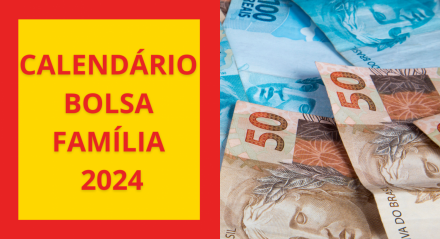 Imagem ilustra o programa Bolsa Família junto às notas de dinheiro, de R$ 50 e R$ 100