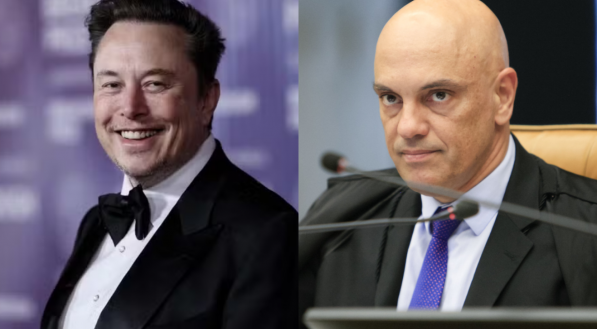 Bilion&aacute;rio Elon Musk e o Ministro Alexandre de Moraes