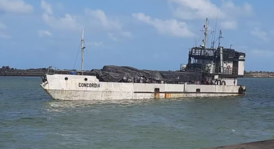 Navio de transporte de carga Concórdia estava a caminho de Fernando de Noronha