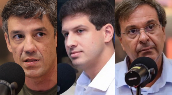 Daniel Coelho (PSD), João Campos (PSB) e Gilson Machado (PL), candidatos à prefeitura do Recife