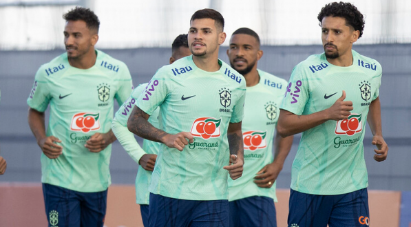 Imagem de treino da seleção brasileira