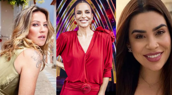 Imagem da montagem com Luana Piovani, Ivete Sangalo e Naiara Azevedo