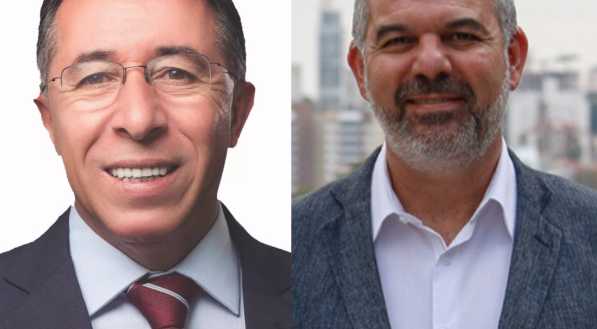 Imagem dos candidatos ao cargo de prefeito em Santa Maria no 2º turno, Valdeci Oliveira e Rodrigo Decimo