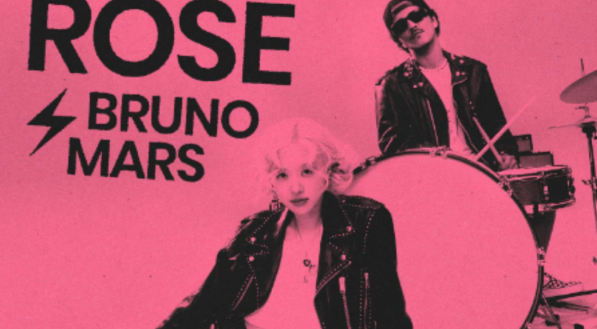 Imagem de divulgação da nova faixa dos cantores ROSÉ e Bruno Mars