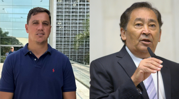 Imagem: candidatos à prefeitura de Taboão da Serra (SP), Engenheiro Daniel (União) e Aprigio (Pode).
