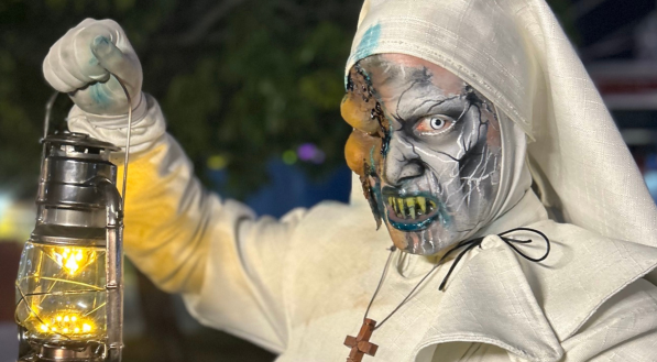 Imagem de personagem da Hora do Terror no Mirabilandia.