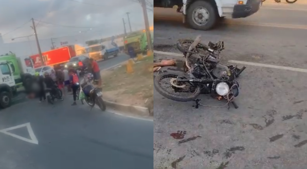 O sinistro foi registrado por cidadãos que passavam pelo local