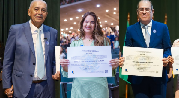 Ramos (PSDB), Mirella Almeida (PSD) e Mano Medeiros (PL), foram diplomados pelo TRE-PE, nesta segunda-feira (16), para os cargos de prefeito de Paulista, Olinda e Jaboatão, respectivamente