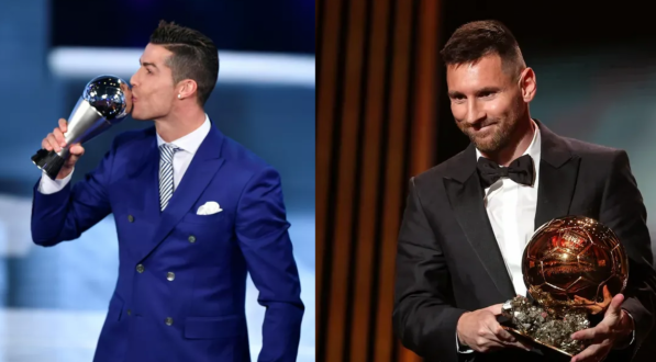 Cristiano Ronaldo no FIFA the Best e Messi na premiação da Bola de Ouro