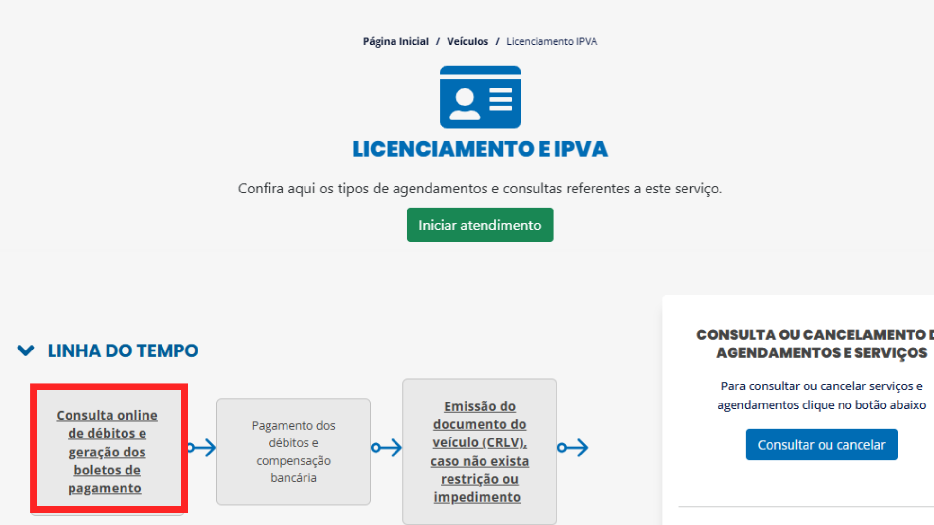 Site do Detran-PE