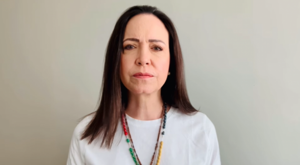 Imagem de María Corina Machado, líder da oposição venezuelana
