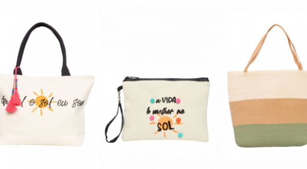 Bolsa de Praia com Bordado e Tassel Off White – R$49,99
Necessaire aces borbado + tassel estampado – R$24,99
Bolsa de Praia Palha Tricolor Sortida – R$59,99